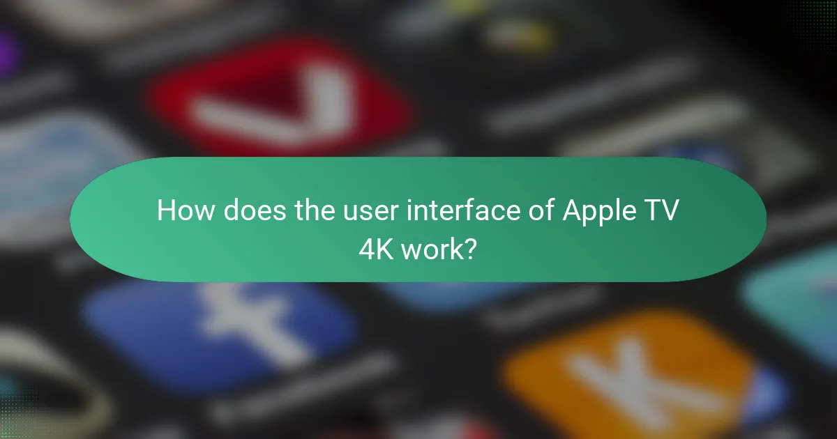 How does the user interface of Apple TV 4K work?