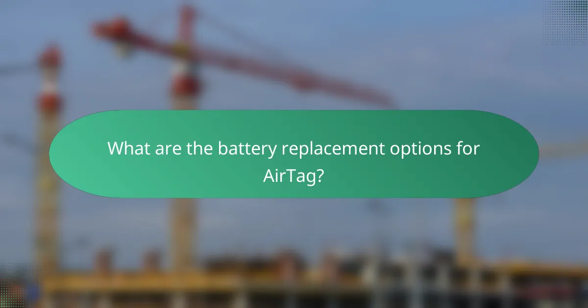 What are the battery replacement options for AirTag?