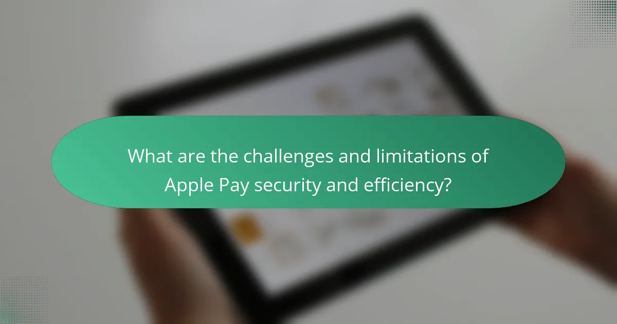 What are the challenges and limitations of Apple Pay security and efficiency?